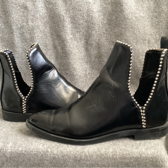 Zara Cutout Studded Ankle Boots, Size 8 - Picture 9 of 10